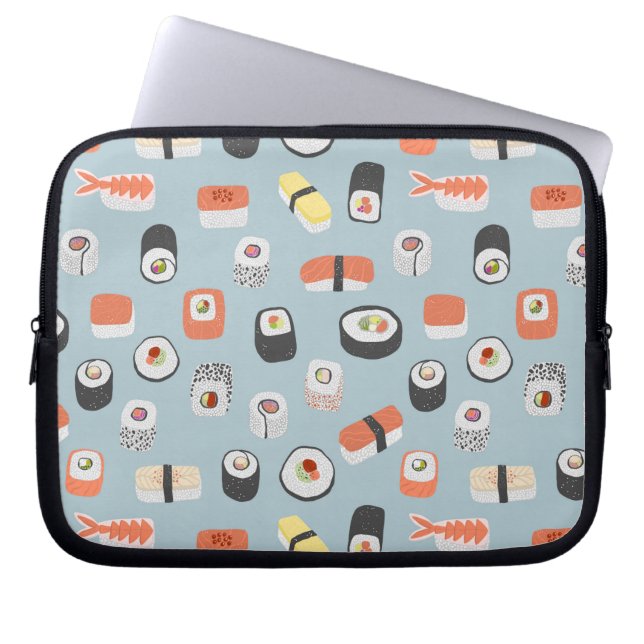 Capa Para Notebook Sushi Nigiri Maki Roll Pattern (Frente)
