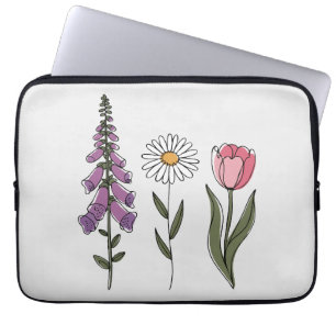 Capa Para Notebook Sutil Anti-Trump - Tulipa Daisy Foxglove III