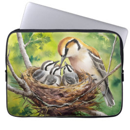 Capa Para Notebook Sweet bird nest painting