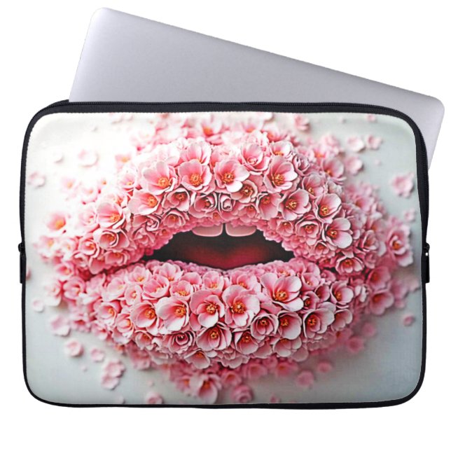 Capa Para Notebook Sweet Bloom Lábios Art (Frente)