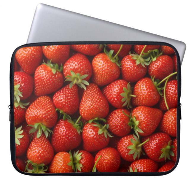 Capa Para Notebook Sweet Harvest Realistic Strawberry Pattern (Frente)