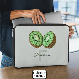 Capa Para Notebook Sweet Modern Minimamente Verde Crochet Kiwi