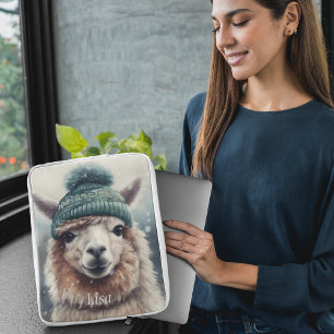 Capa Para Notebook Sweet Winter Alpaca, personalizado