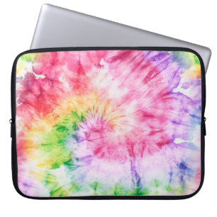 Capa Para Notebook Swirls De Verão: Padrões De Tie-Dye Pastel