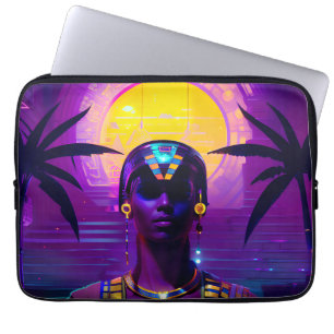 Capa Para Notebook Synthwave Pharaoh