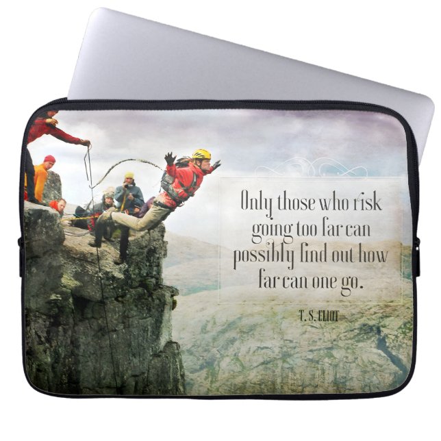 Capa Para Notebook T.S. Eliot Inspirational Cote "Até onde" (Frente)