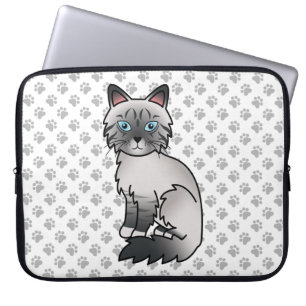 Capa Para Notebook Tabby Birman / Ragdoll Gato e patas