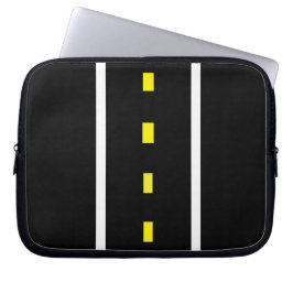 Capa Para Notebook Tablet com duas faixas (preto, branco e amarelo)