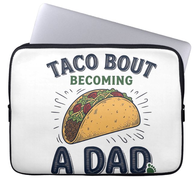 Capa Para Notebook Taco Engraçado Sobre Se Tornar Pai Anúncio de Grav (Frente)