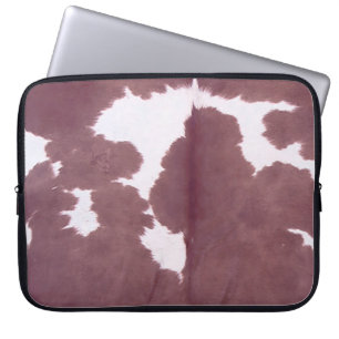 Capa Para Notebook Tan e White Cowhide Country Oeste