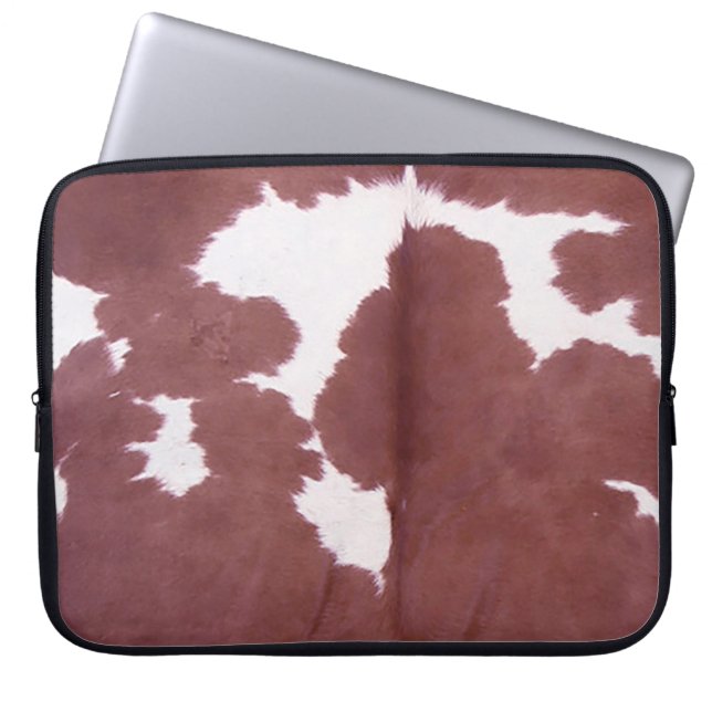 Capa Para Notebook Tan e White Cowhide Country Oeste (Frente)