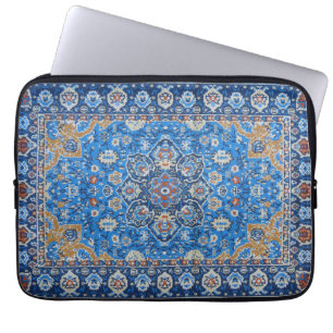 Capa Para Notebook Tapete Persa Turco Azul Oriental Antigo