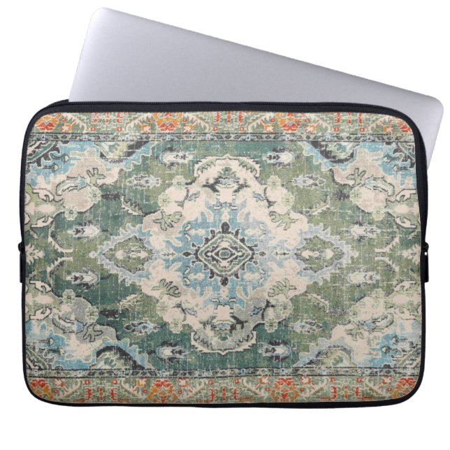 Capa Para Notebook Tapis antigo vert (Frente)