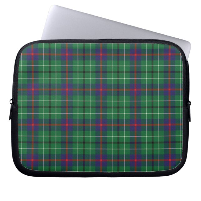Capa Para Notebook Tartan Clan Duncan Xadrez Green Purple Check (Frente)