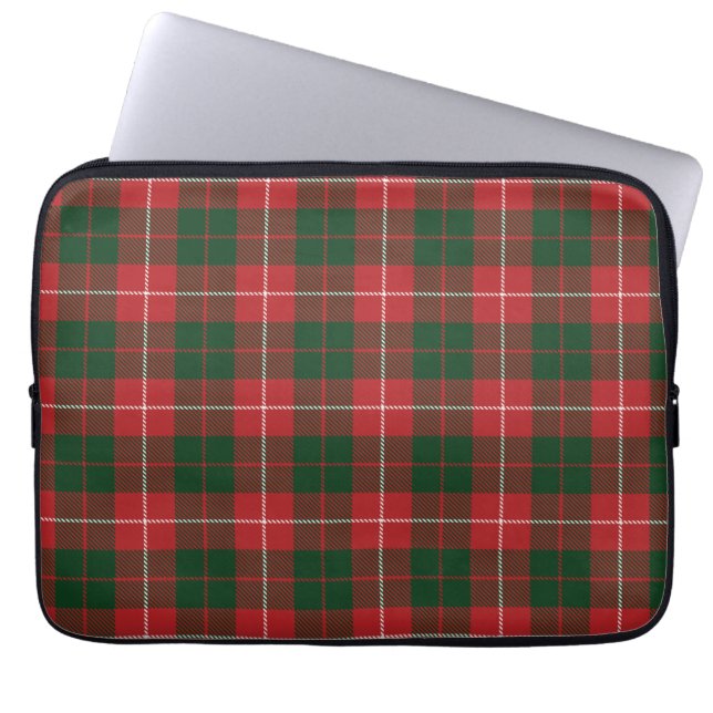 Capa Para Notebook Tartan Clan MacKinnon Xadrez Red Green Checkered (Frente)