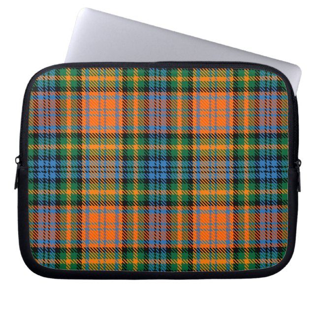 Capa Para Notebook Tartan Clan Murray Xadrez Orange Blue Check (Frente)