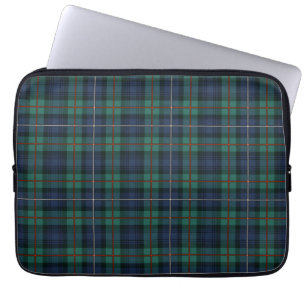 Capa Para Notebook Tartan Clan Robertson Xadrez Green Purple Check