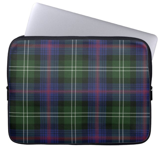 Capa Para Notebook Tartan Clan Sutherland Xadrez Purple Green Check (Frente)
