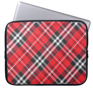 Capa Para Notebook Tartan Cloth Pattern Top View