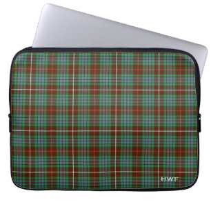 Capa Para Notebook Tartan da caça de Fraser do clã Monogrammed