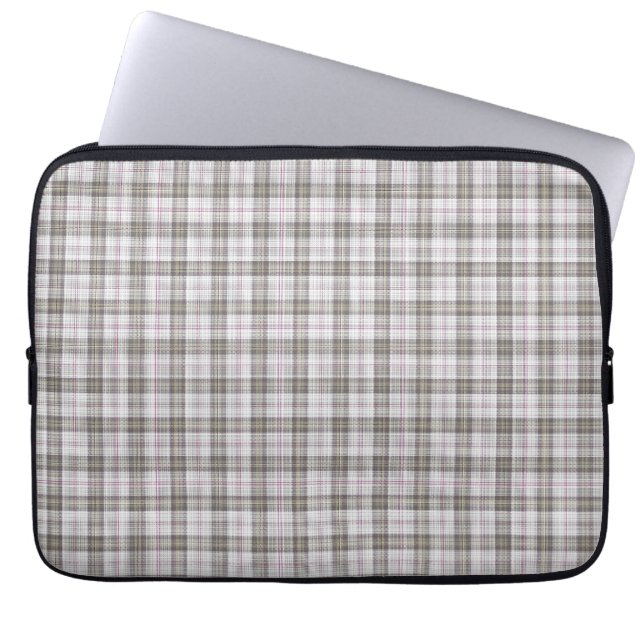 Capa Para Notebook Tartan de moda cinza (Frente)