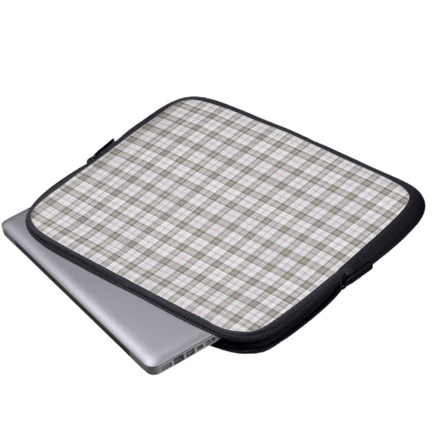Capa Para Notebook Tartan de moda cinza (Frente Inferior)