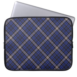 Capa Para Notebook Tartan de Xadrez Diagonal do Marinho rosa texturiz