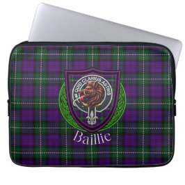 Capa Para Notebook Tartan e Brasão do Clã Escocês Baillie 