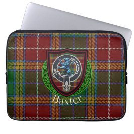 Capa Para Notebook Tartan e Brasão do Clã Escocês Baxter 