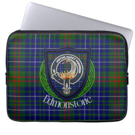 Capa Para Notebook Tartan e Brasão do Clã Escocês Edmonstone