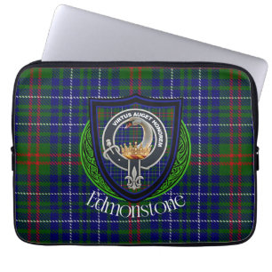 Capa Para Notebook Tartan e Brasão do Clã Escocês Edmonstone