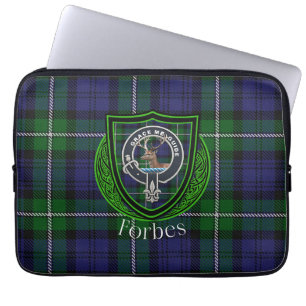 Capa Para Notebook Tartan e Brasão do Clã Escocês Forbes 