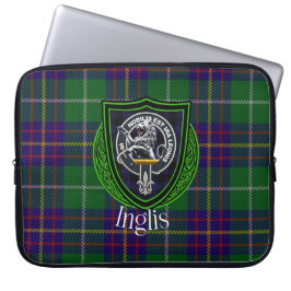 Capa Para Notebook Tartan e Brasão do Clã Escocês Inglis