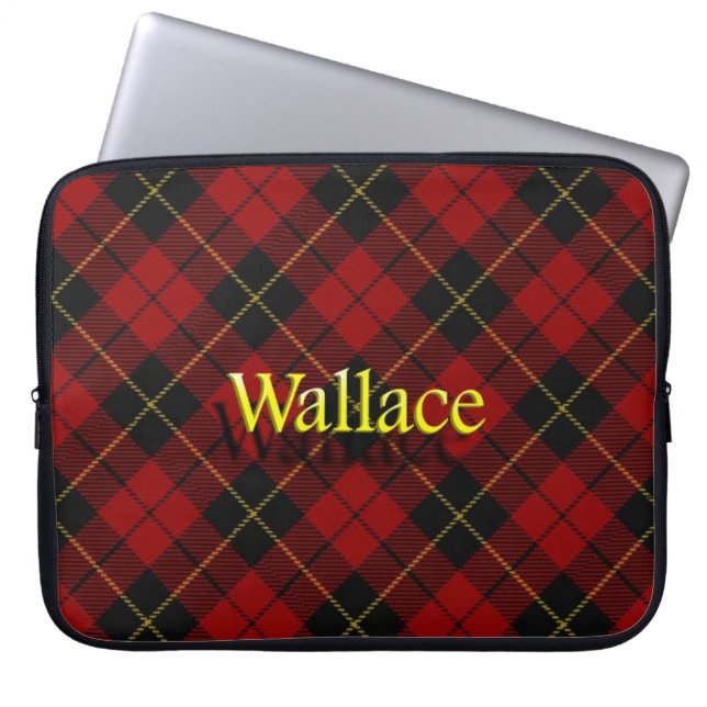 Capa Para Notebook Tartan Escocês do Clã Wallace (Frente)