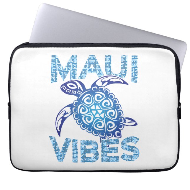Capa Para Notebook Tartaruga-do-mar-azul-polinésia Maui Vibes (Frente)