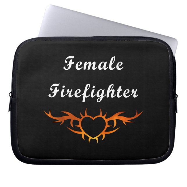 Capa Para Notebook Tatuagem fêmea do sapador-bombeiro (Frente)
