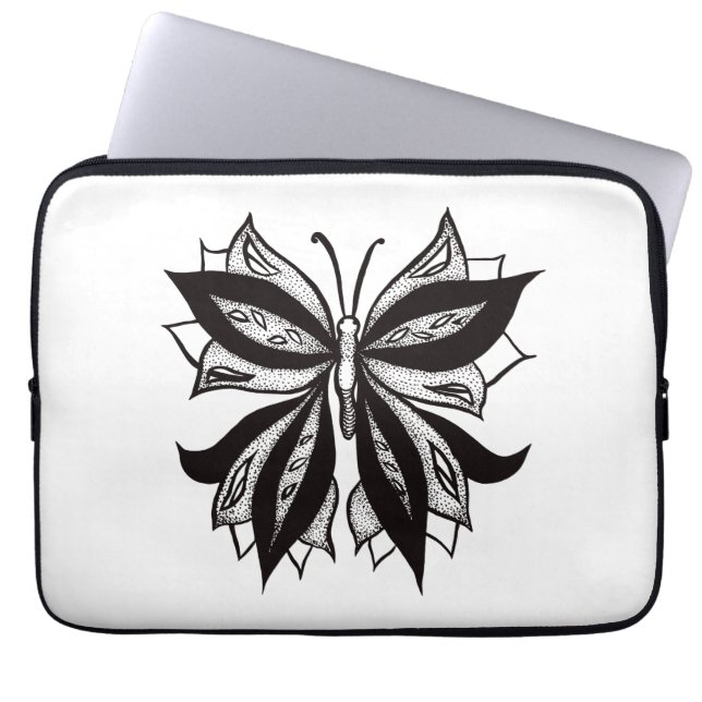 Capa Para Notebook Tatuagem Tribal A Preto E Branco (Frente)