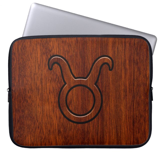 Capa Para Notebook Taurus Zodiac Sinal em Mahogany como impressão (Frente)