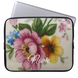 Capa Para Notebook Tea Cup Floral Bouquet