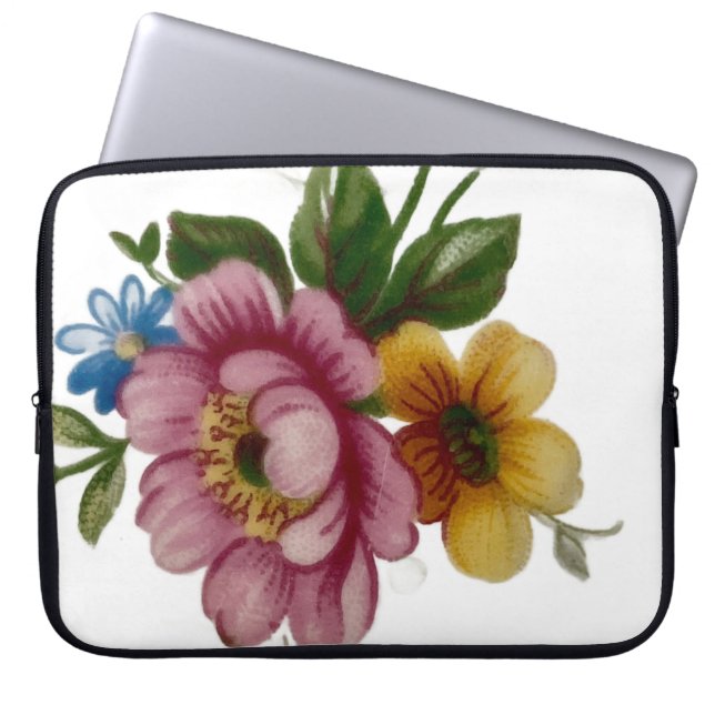 Capa Para Notebook Tea Cup Floral Bouquet (Frente)