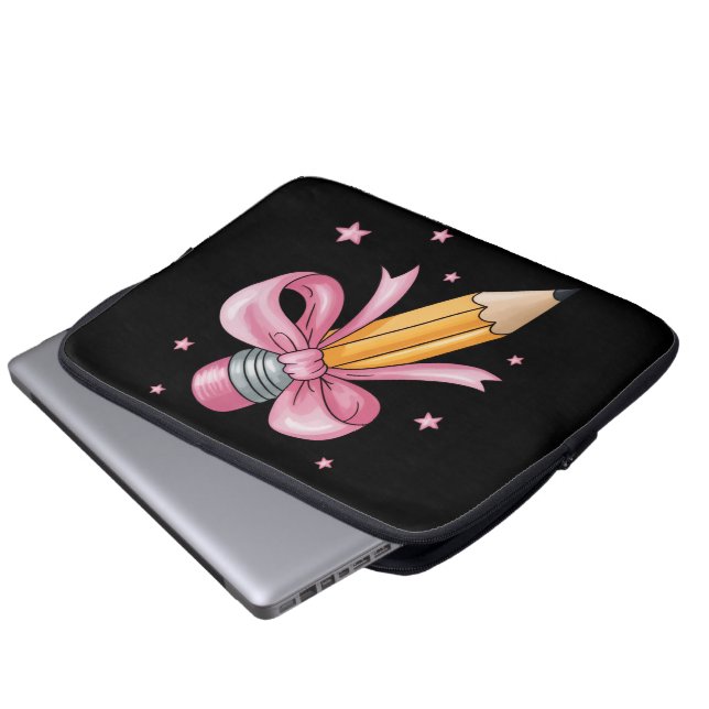 Capa Para Notebook Teacher Bow Pencil Teaching Life Appreciation Gift (Frente Inferior)