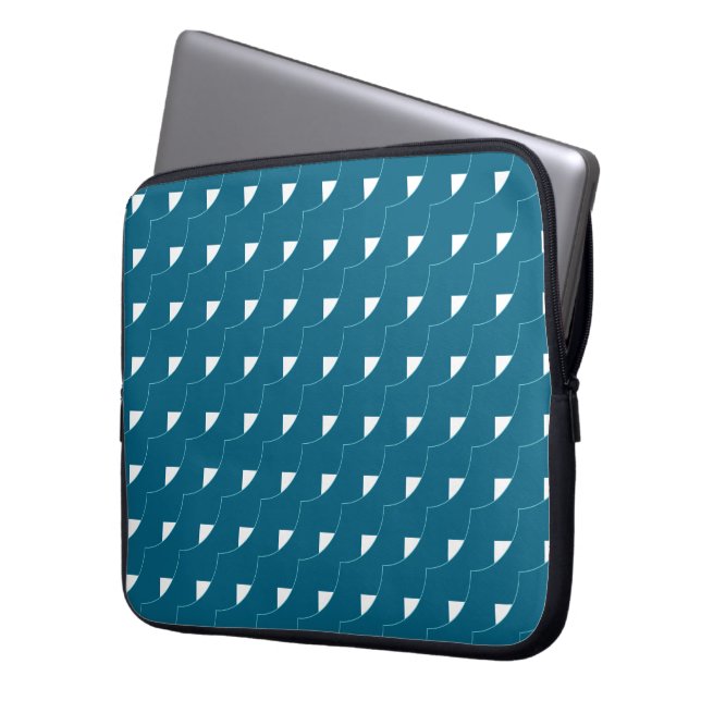 Capa Para Notebook Teal Geometric  (Frente Esquerda)