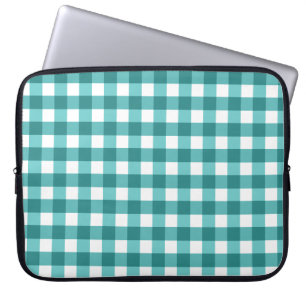 Capa Para Notebook Teal Gingham