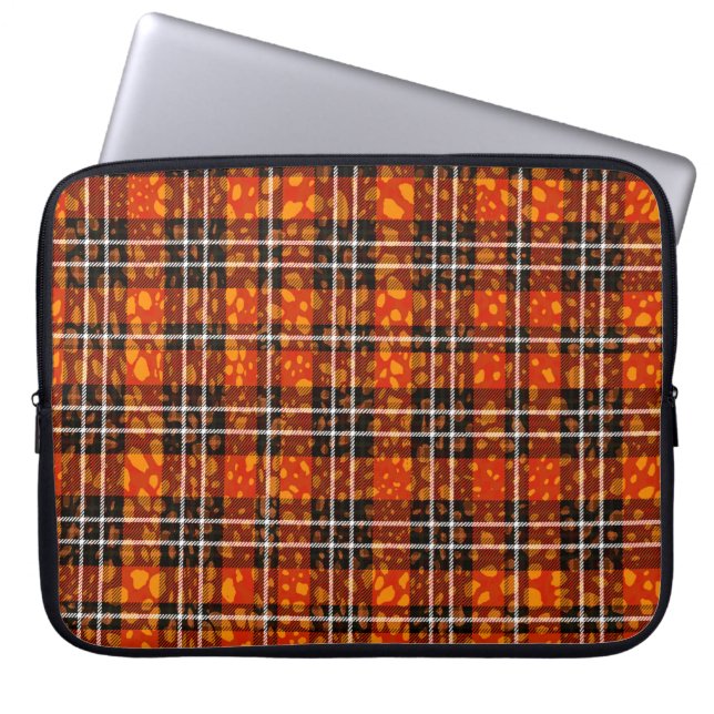 Capa Para Notebook Tecido de Arte Sem Costura de Xadrezes (Frente)