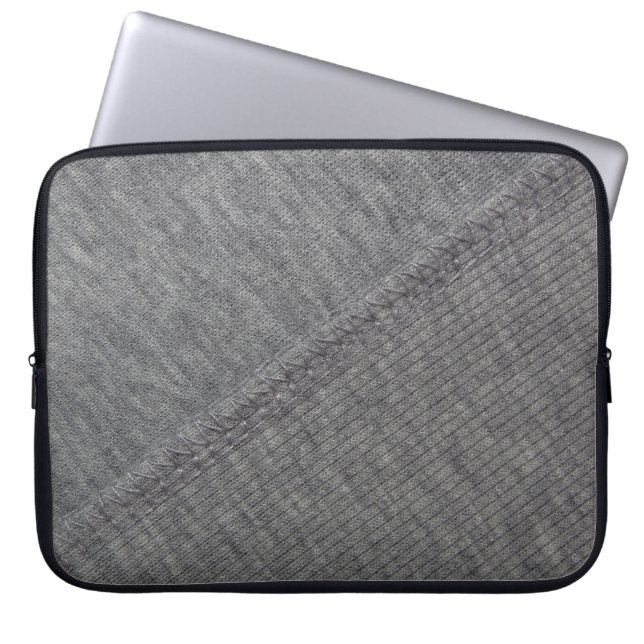 Capa Para Notebook tecido de cinza: textura com pontos de abstrato. (Frente)