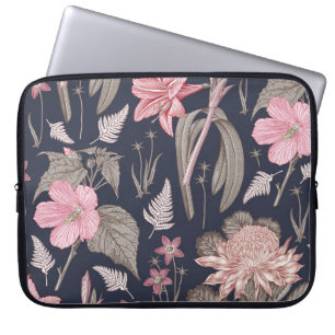 Capa Para Notebook Tecido de padrões sem costura. Set Amaryllis Warat