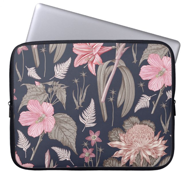 Capa Para Notebook Tecido de padrões sem costura. Set Amaryllis Warat (Frente)
