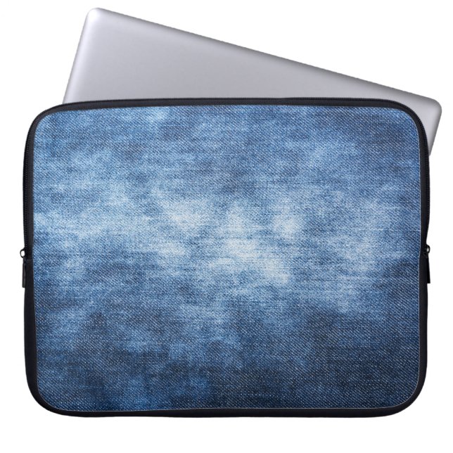 Capa Para Notebook tecido denim vestido, fundo texturizado. (Frente)