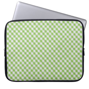 Capa Para Notebook Tecido verde com verificação: textura fechada.