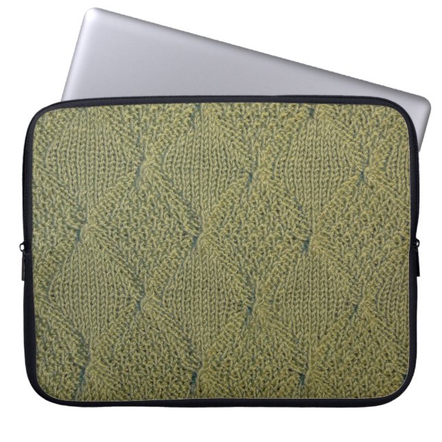 Capa Para Notebook Tecido verde: textura aproximada (Frente)
